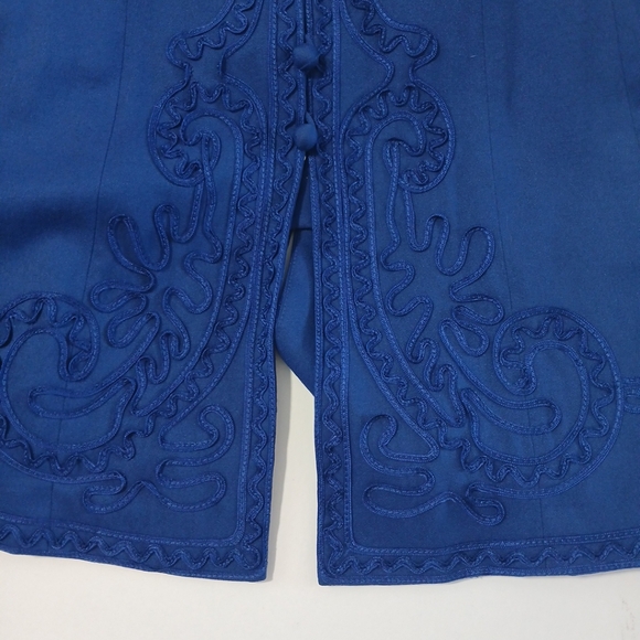 JUSTIN TAYLOR Blazer Tunic EMBROIDERD  Woman  Size 12 - Picture 5 of 14